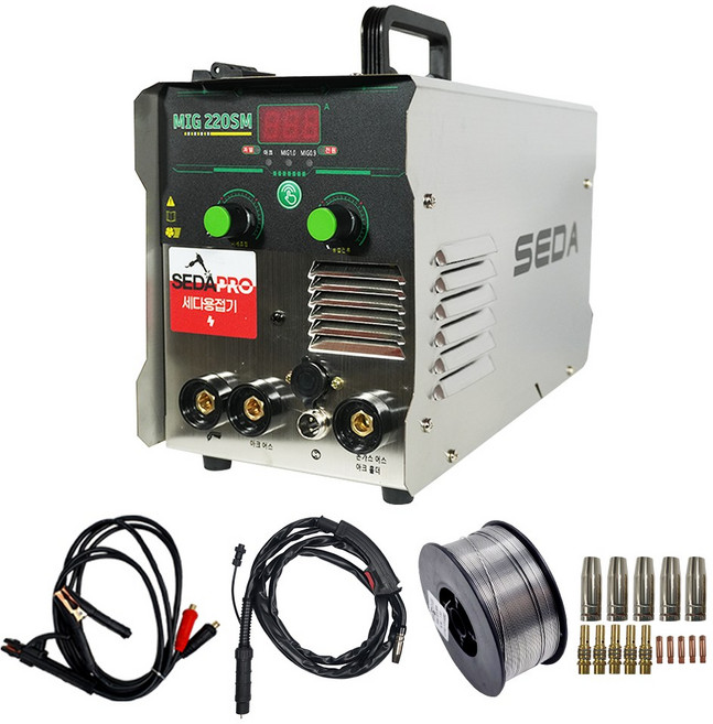 세다 아크겸용 노가스 논가스 용접기 휴대용용접기 MIG 220SM, 1개, MIG-220SM 기본세트