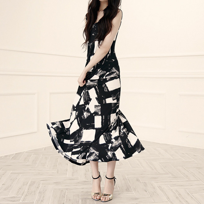 바닐라나인 세상e편한 구김없는 쿨원단 a라인 나시원피스