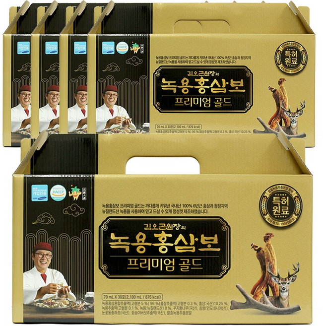 녹용홍삼보 5개월(70ml x 30포 x 5박스), 2.1L, 5개