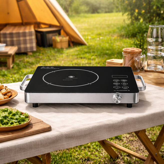 하이라이트 1구 휴대용 캠핑용 식탁용 고출력 세라믹글라스 전기레인지 인덕션, 일반형, 고출력 하이라이트