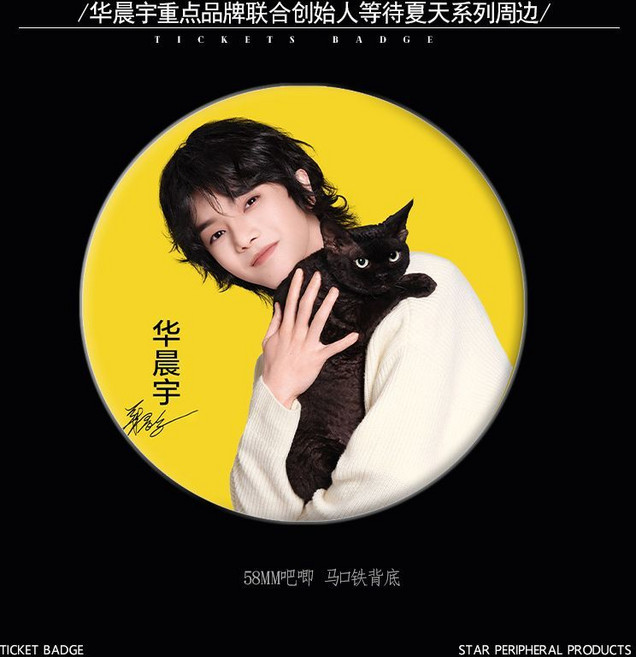 華晨宇 鐳射票吧唧, 1個, 華晨宇系列周邊吧唧Y959