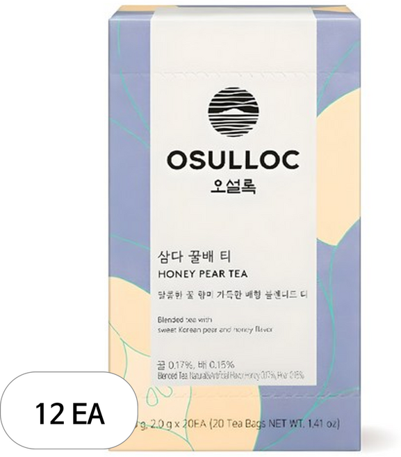 오설록 삼다 꿀배 티, 1.5g, 20개입, 12개