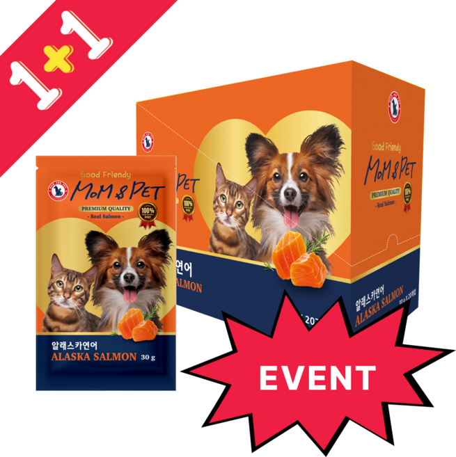 맘앤펫 리얼시리즈 알레스카연어, 연어, 30g, 20개