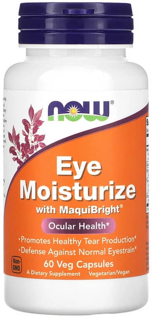 NOW Foods MaquiBright 함유 아이 모이스처라이저 베지 캡슐 60정 NOW-03084, 1개 - 쿠팡