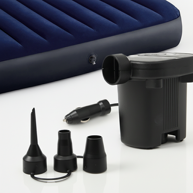 차량용 시거잭 전동 에어펌프 5m 튜브 매트 공기주입기, 기본, 1개