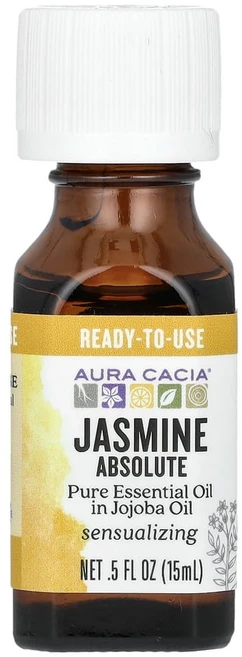 아우라카시아 퓨어 에센셜 오일 호호바 오일 자스민 앱솔루트 15ml(0.5fl oz), 1개 - 쿠팡