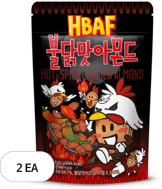 바프 불닭맛 아몬드, 120g, 2개