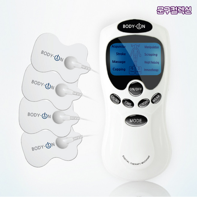 마사지기 바디 온 저주파 마사지기 패드형 안마 가정용 어깨 허리 자극 지압 건전지형 안마기, 1개
