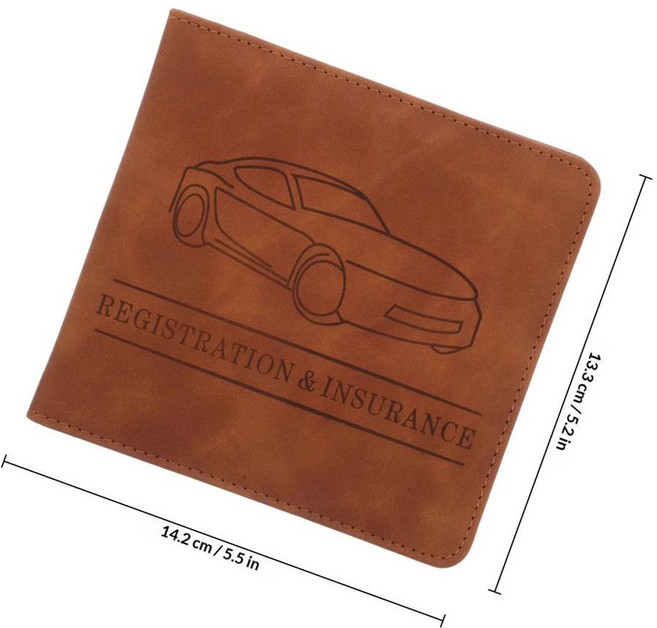 휴대용 자동차 보험서류 홀더 다기능 정리함 차량등록증 운전면허증 카드용, 1개