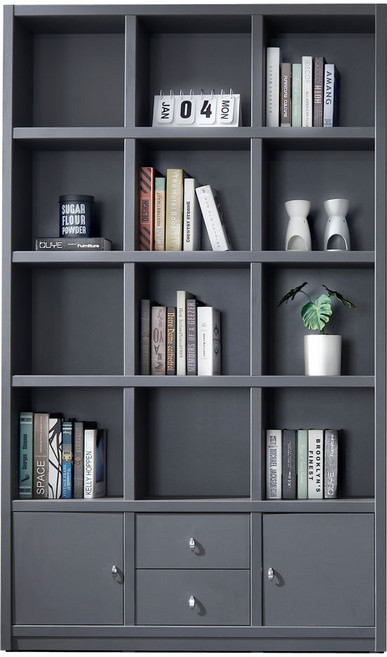 투모로 5단책장(수납형) 사무실책장 거실 공부방 아이방책장 서재용책장, 1200책장(수납형), 올그레이