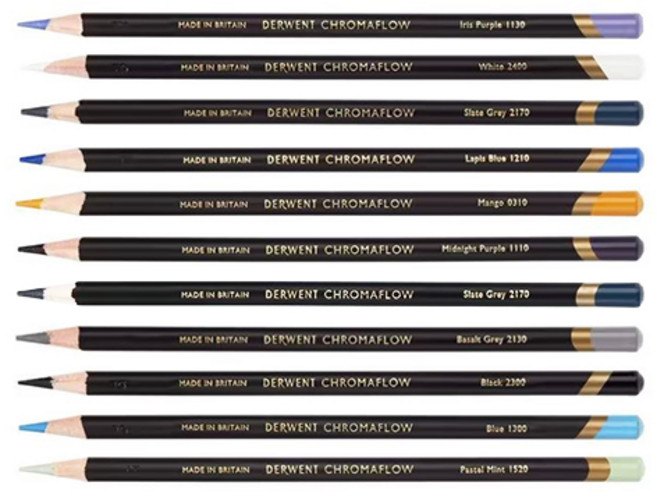 더웬트 크로마플로우 색연필 낱개 / 72가지 색상 / 부드러운 질감 / 왁스 기반 색연필 / 블렌딩 / 컬러링 / 가루 날림이 적음 / 레이어 가능, 1840 Mocha