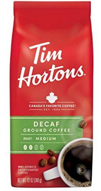 팀 홀튼스 100% 아라비카 미디엄 로스트 디카페인 분쇄 Tim Horton's 100% Arabica Medium Roast Decaffeinated Ground Coff, 12온스(1팩), 1개, 348g