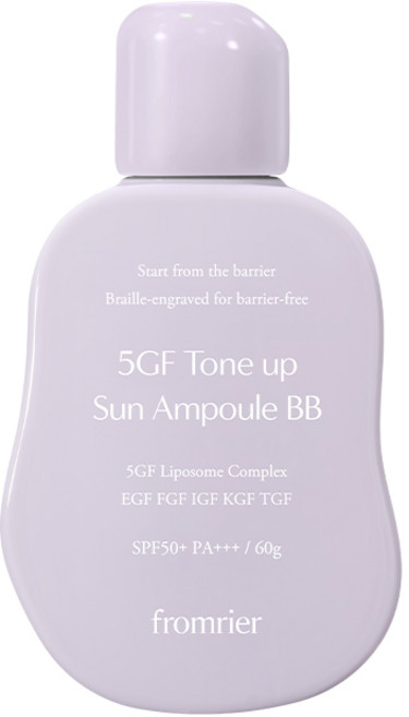 파데프리 프롬리에 5GF 톤업 선 앰플 비비 톤업 선크림 혼합자차 EGF FGF IGF, 02 보라, 60g, 1개