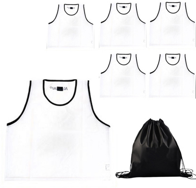 낫소 성인용 축구 풋살 농구 배구 스포츠 팀조끼 6개입 투센파우치