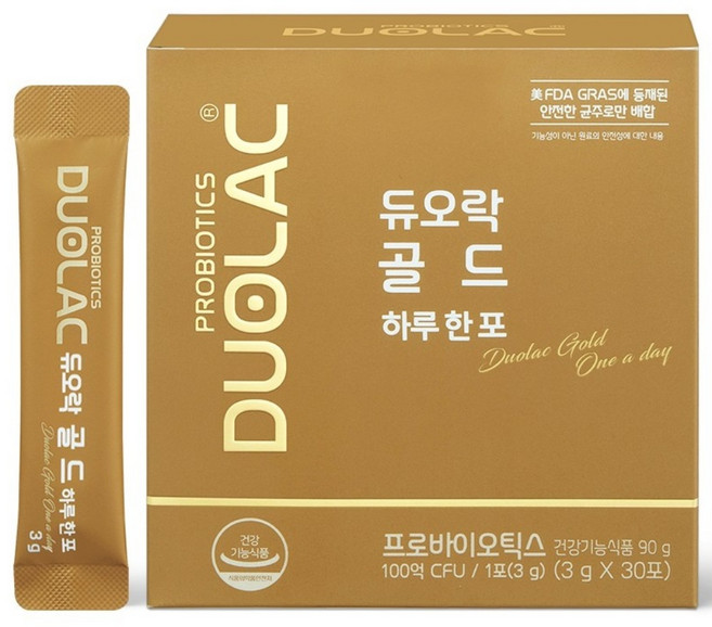 듀오락 골드하루한포 유산균 프로바이오틱스 30포 1개, 30회분