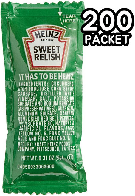 Heinz 하인즈 스위트 렐리시 소스 일회용 패킷 9g 200개