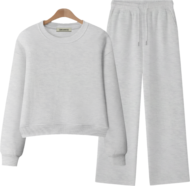 몰토벨리노 [ANSANGSA] 무지여성 맨투맨 상하세트