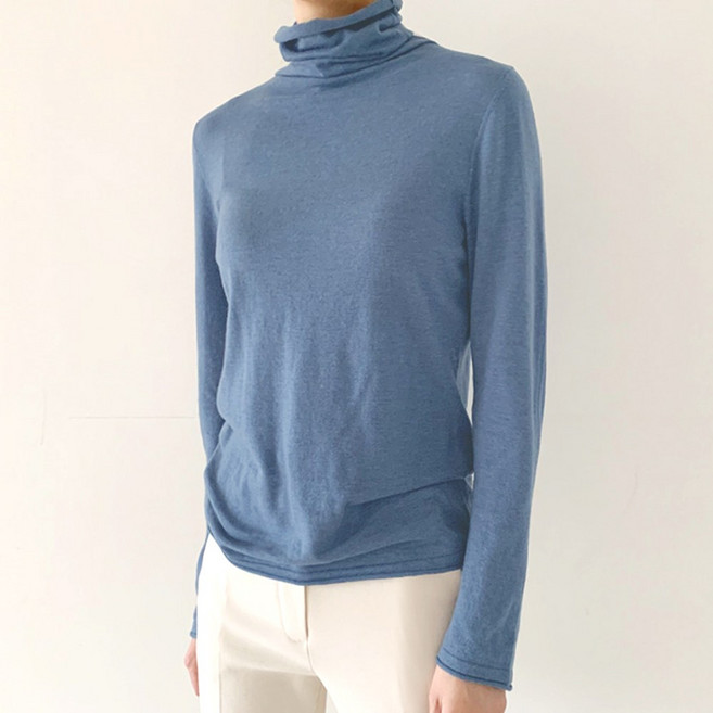 메이킹유 여성이너 긴팔 터틀넥 스판 하이넥 레이어드 기본템 1803바실니트