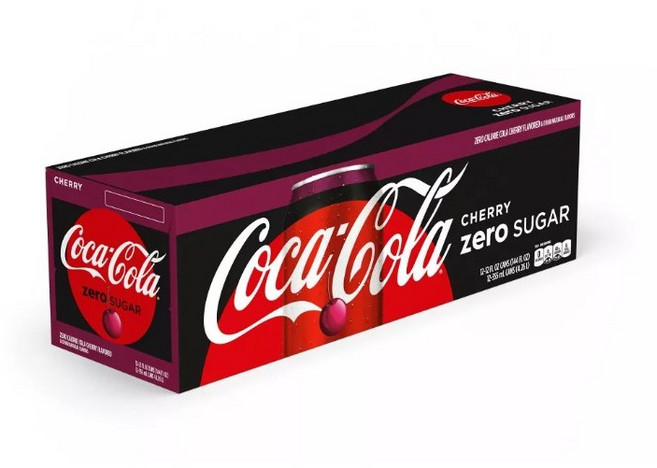 Coca-Cola 코카콜라 체리 바닐라 Cherry Vanilla Coke 355ml 12캔, 제로슈가 체리맛 12캔, 12개