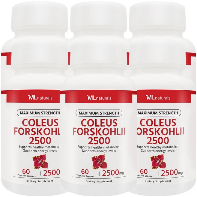 [미국빠른직구] 신제품 마이라이프 내추럴스 콜레우스 포스콜린 2500mg, 6개, 60정 - 쿠팡