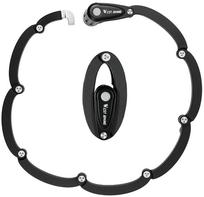 시그니처베이지 자전거 킥보드 자물쇠 열쇠 유락 관절락 도난방지 YPZ067, 1개, 혼합색상