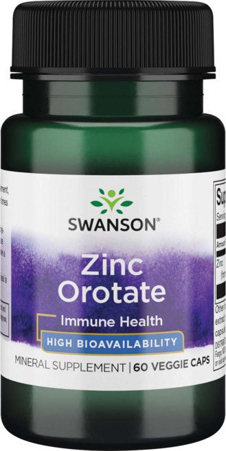Swanson 斯旺森 乳清酸鋅素食膠囊 10mg, 60顆, 1罐