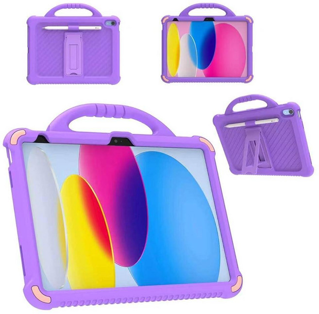 Kids Case for iPad 11th Generation (A16) 11 Inch & 10th 10.9 Inch Shockproof Protective Cover wit, Purple