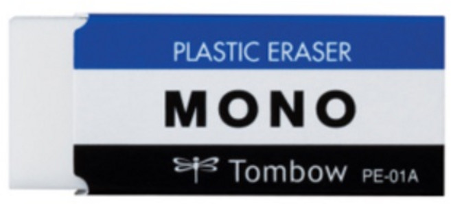 더주니 톰보 스탠다드 모노 지우개 10개 세트, 백색 소형