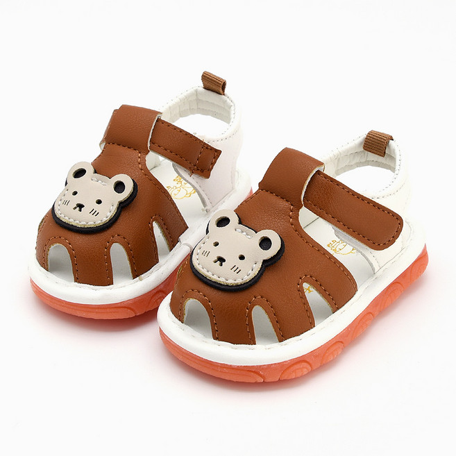 아기 곰돌이 삑삑이샌들 삑삑이신발 소리나는신발 걸음마신발 유아샌들 아기샌들
