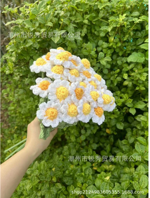 編織花 白小雛菊, 25.白小雛菊一隻 長約42CM