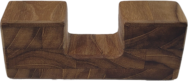 우든소울 100%라오스 티크나무 플레이팅 도마용 받침대, 1개, 엔드그레인 체크