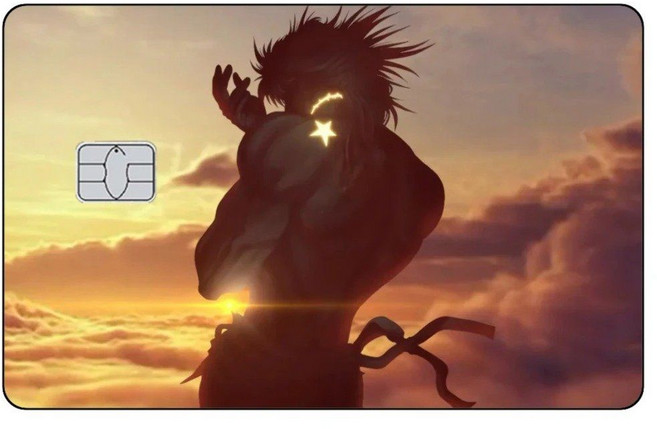 죠죠의기묘한모험 죠죠 카드 스티커 교통카드 체크카드 신용카드 티머니 기후동행, 미니 (Small Chip), 8-1PCS