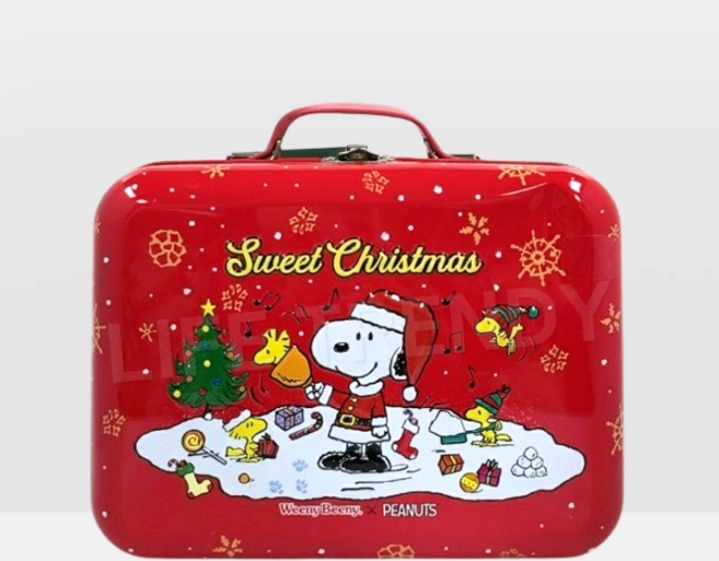 위니비니 스누피 크리스마스 오르골틴 264g 틴케이스 젤리 간식, 1세트