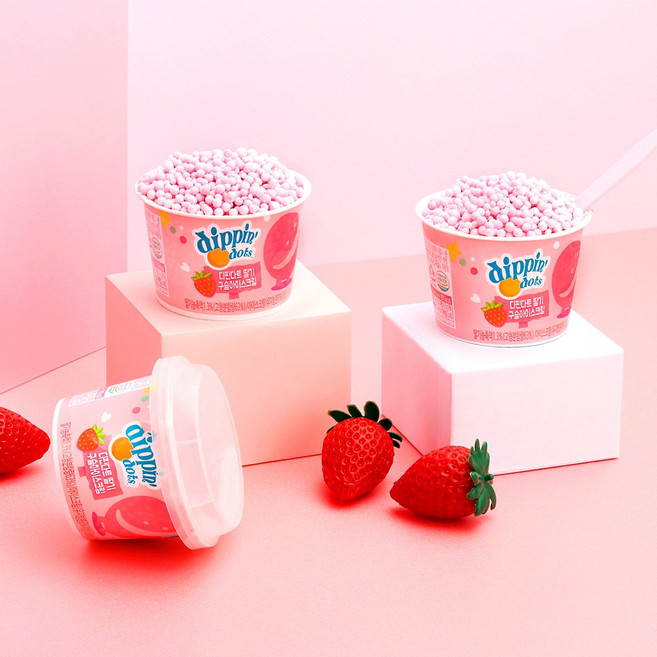 [디핀다트] 구슬아이스크림 딸기맛-12/16/24/36 택1, 50ml, 16개