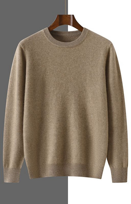 봄 가을 남성 순색 얇은 라운드넥 긴팔 니트티 스웨터 이너티 비즈니스 남자룩 빅사이즈