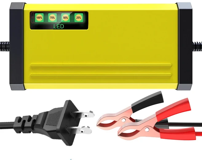 12V 20Ah 자동차 배터리 충전기(오토바이용) - 스마트 전류 조절 기능으로 충전 및 보호 기능 제공, 01 US Plug