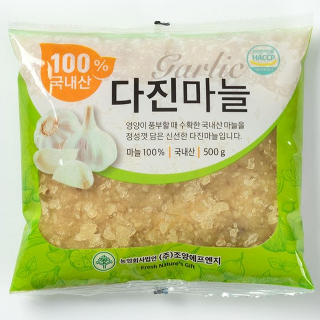 조양FNG HACCP인증 국산 다진마늘, 500g, 1개