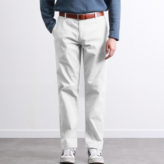 투뎃 남성용 기본 7컬러 일자 면스판 코튼 팬츠