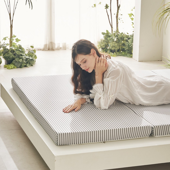 하이얀 허리편한 고밀도 탄탄토퍼 접이식 HR고밀도폼 매트 15cm/8cm, 15cm, 베이지