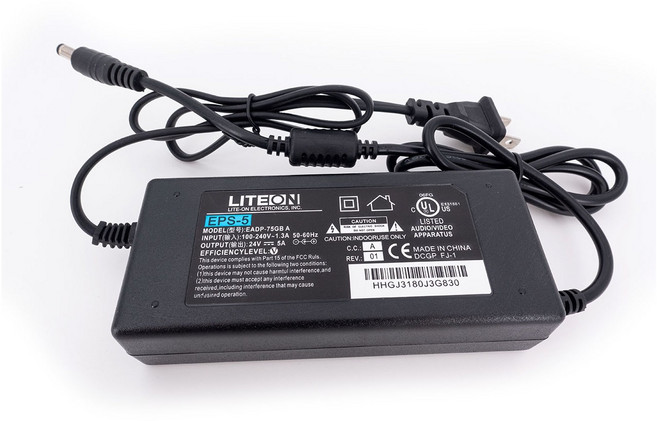 建興 24V 5A 變壓器 電源適配器 無線分享器 AP WiFi 交換器 液晶螢幕 適用, 1個, 黑色
