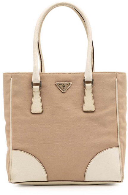 프라다 중고 2000-2013 신기알레 트리밍 캔버스 카나파 토트 백