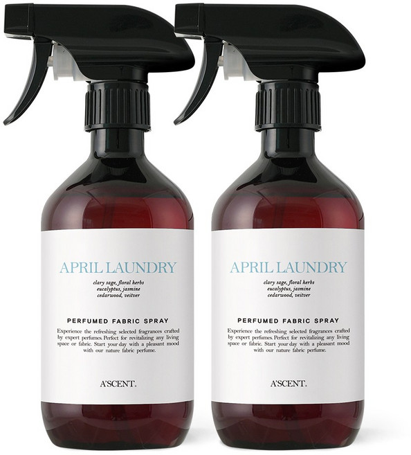 에이센트 섬유탈취제 500ml, 2개, 에이프릴런더리