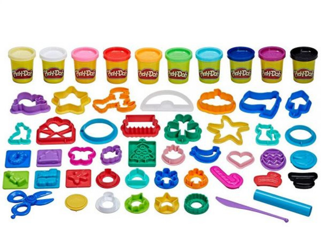Play-Doh 홀리데이 도구 세트 액세서리 43개 및 모델링 컴파운드 색상 10개 캔디 없는 할로윈 유인물 장난감 파티 선물 어린이 예술 공예 유치원 장난감 만 3세, PlayDoh 홀리데이 도구 세트 액세서리 43개 모델, 1개