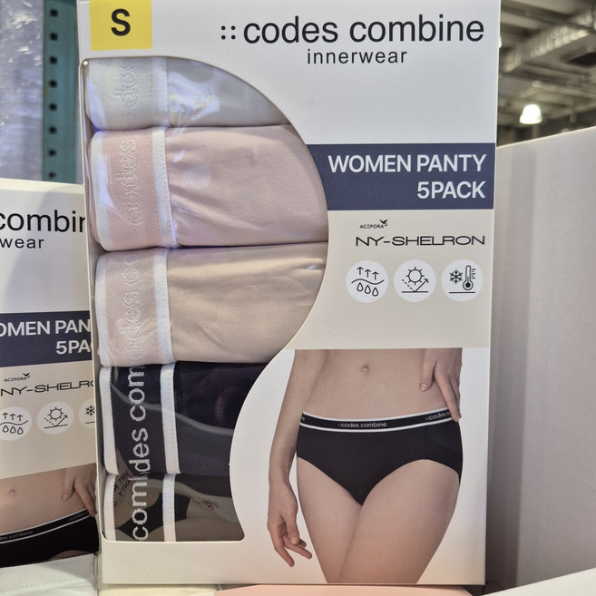 코데즈컴바인 여성 노라인 헴팬티 5매입 세트 코스트코