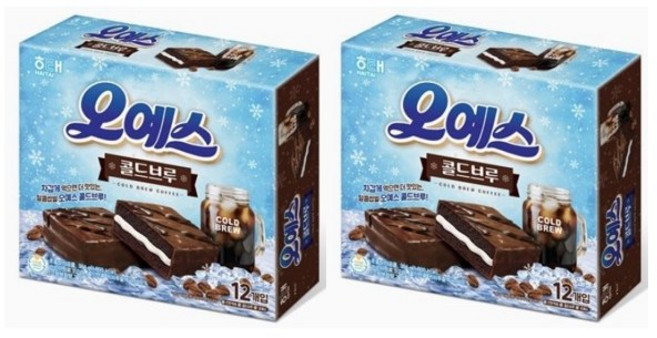 차갑게 먹으면 더 맛있는 달콤쌉쌀 오예스 콜드브루(사탕증정), 384g, 2개
