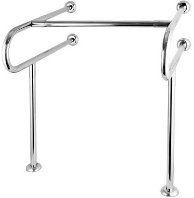 장애인 노약자용 공중화장실 세면기 손잡이(연결형) / 욕실 안전보조손잡이/, 1개, 상세페이지 참조