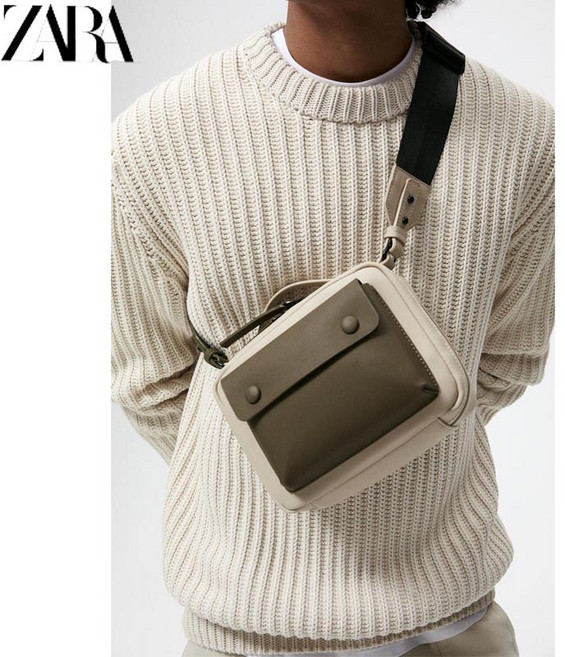 ZARA 자라가방 남성 여성 미니 크로스백 콤비 배색 데일리가방