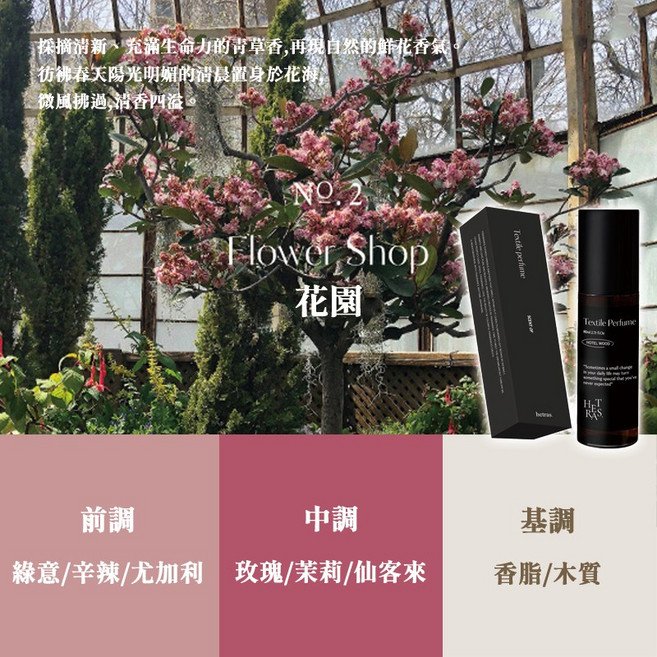 台灣24H出貨【韓國製－】 Hetras衣物香水噴霧 生日禮物 聖誕節禮物, 1個, Hetras衣物噴霧【花園】