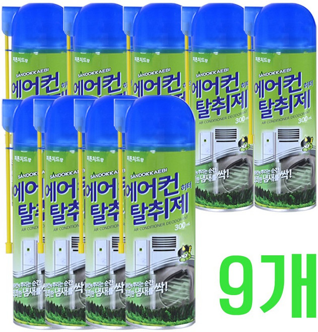산도깨비 에어컨 탈취제 스프레이, 9개, 300L