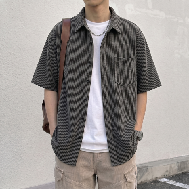 스타일닥터 남자 반팔 셔츠 캐주얼 와이셔츠 반팔 셔츠 반팔 셔츠 코트